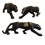 Escultura Leopardo Preto 41cm