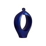 Escultura Luxo Azul Royal De Cerâmica Enfeite De Mesa Para Decoração De Sala