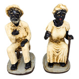 Escultura Original Casal Pretos