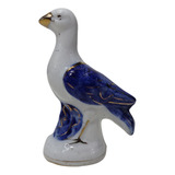 Escultura Pomba Porcelana Azul