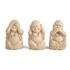 Escultura Trio Buda Cego Surdo E Mudo Enfeite Decoração 12cm
