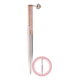 Esferográfica Swarovski Coração Love Luxo Presente Pingente Cor Preto Exterior Rosa-claro Traço Média Em Case De Veludo - Unidade De 1
