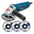 Esmerilhadeira Angular 850w 115mm Gws 850 Bosch + 3 Discos