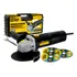 Esmerilhadeira Lixadeira Angular 750w 4.1/2 Pol 115mm 11000rpm Com Maleta E Discos 220v Bta780d The Black Tools