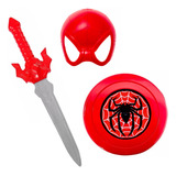 Espada Brinquedo Infantil C  Escudo Homem Aranha   Mascara