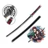 Espada Decorativa Katana Japonesa Preta Verm Samurai 104cm
