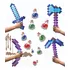 Espada Mine Toys Diamante Encantado   Kit 12 Itens 30cm