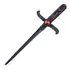 Espada Punhal Adaga De Metal Pintada De Preto Stras Vermelho