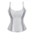 Espartilho Blusa Corset Modela Cintura Com Alça Zíper Branco