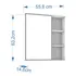 Espelheira Para Banheiro Treviso 56cm Mgm Cor Cafe