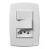 Espelho 4x2 Com 2 Teclas Simples 10a E 1 Tomada 10a 250v