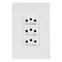 Espelho 4x2 Com Tomada Tripla 10a Monobloco Bivolt I9 Ilumi