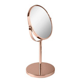Espelho Grande Para Maquiagem De Mesa Dupla Face 5x Bronze