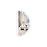 Espelho Meia Lua Lapidado 50x100cm Led Frio  Frio 
