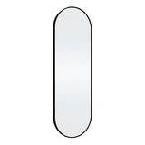 Espelho Oval Corpo Inteiro Moldura Metal 1,50x50 Luxo