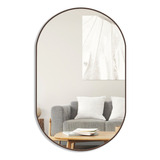 Espelho Ovalada De Parede Mirror Store Oval Do 80cm X 50cm Com 80cm De Diâmetro Quadro Marrom