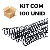 Espiral 12mm Lassane Para Encadernação A4 Com 100 Unidades