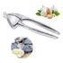Espremedor Amassador Triturador De Alho Inox Muito Forte Cor Prateado