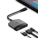 Estação De Carregamento Para Nintendo Switch OLED  Estação De Carregamento Portátil Hagibis Com Porta HDMI E USB 3 0  Base De Substituição Tipo C Para Adaptador HDMI Para MacBook Pro
