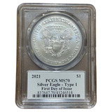 Estados Unidos- One Dólar 1921 Onça De Prata Certificada