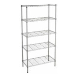 Estante Aço 5 Prateleiras Cromada Aramada 1,70cm Desmontavel