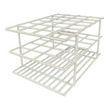 Estante Em Arame P 50 Tubos Ensaio C 14 Mm De Diametro Branc