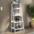 Estante Escada Para Livros 4 Prateleiras Madesa   Branco 6990091