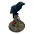 Estatua Castiçal Corvo Porta Velas Wicca Wiccaa 16cm Resina