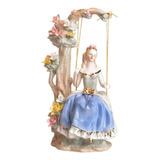 Estátua De Europeia, Estatueta De Senhora, Jogue No Swing