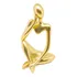Estátua Decorativa Figura Pensador Enfeite Mesa Sala Rack Cor Dourado D