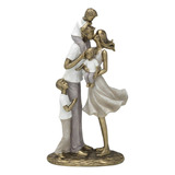 Estatua Familia Casal Com