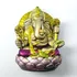 Estatua Ganesh Flor De Lótus, Resina Pint. Art. - G-14d P