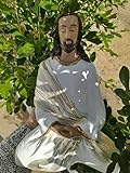Estatua Jesus Meditando Branco
