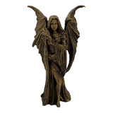 Estatua Lady Dragon Dragão Fada Wicca Resina 20cm