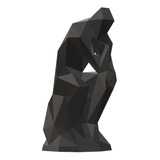 Estatua Réplica O Pensador Decoração 10 Cm Cor Preto