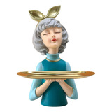 Estatueta Para Com Bandeja