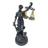 Estatueta Themis Deusa Justiça Azul Presente Advogados Lei