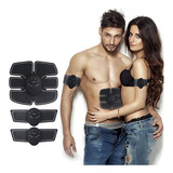 Estimulador Muscular 6 Pack Pro Abdomem Pernas Bracos Cor Preto