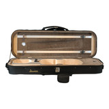 Estojo Case Luxo Preto / Marrom Claro Para Violino 4/4 Full