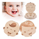 Estojo Dental Infantil Porta Dentes De Leite Caixa Madeira