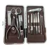 Estojo Manicure Cortador Tesoura Alicate Unha 12pçs Inox