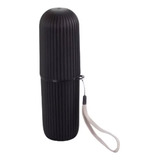 Estojo Porta Escova Dental Guardar Pasta Fio Viagem Férias Cor Preto