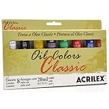 Estojo Tita óleo Classic Colors Acrilex Com 8 Bisnagas Multicor 20ml