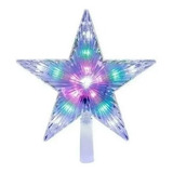 Estrela Ponteira 10 Led 14 5cm Enfeite Árvore Natal Bivolt Cor Colorido