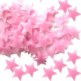 Estrela Rosa Adesiva Fluorescente