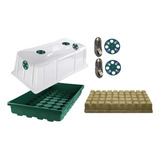 Estufa Com Led 20w Germinação  50 Cubos Lã De Rocha Células