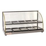 Estufa P Salgados 10 Bandejas Dupla Vidro Curvo Inox Titã 220v