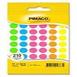 Etiqueta Adesiva Pimaco, Multiuso Tp-12-mcn, Multicolor Neon, Ø 12mm, Envelope Com 5 Fls - 210 Etiquetas, 970849