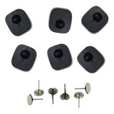 Etiqueta Antifurto Rigida Mini Tag Rf Preta Com Pino 8 2mhz