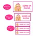 Etiqueta Escolar Barbie Personalizada Impermeavel - 100 Uni